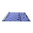 thumbnail image 2 of Ahgly Company Machine Washable Indoor Square Abstract Blue Modern Area Rugs, 6' Square, 2 of 4