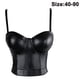 thumbnail image 1 of Bustier de cuero para mujer, corsé, sujetador superior, chaleco negro envolvente, chaleco elástico, combinable, 1 of 8