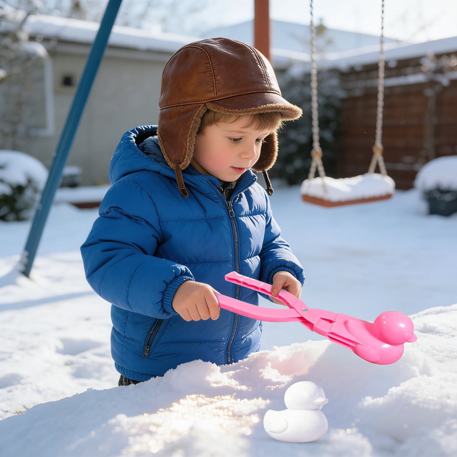 Lot De 3 Pinces à Boules De Neige – Enfants – PP, Couleurs Vives – Jeu D'hiver