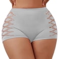 thumbnail image 3 of Bxsruta Womens Panties Seamless Shorts Cutout Stretch Breathable Workout Yoga Lounge Activewear, 3 of 6
