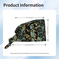 thumbnail image 4 of Yiaed Lilies Flowers Print Turban Hat for Women Men Comfortable Adjustable Cleaning Working Cap with Sweatband, 4 of 4
