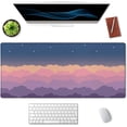 thumbnail image 3 of Cute Clouds Purple Desk Mat, Desk Mat Cute, Mouse Pad Cute, Desk Pad Cute, Extra Large Desk Mat, Full Desk XXL Extended Gaming Mouse Pad 35.5" X 15.7", Waterproof Desk Mat Stitched Edges, 3 of 6