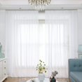 thumbnail image 1 of White Sheer Curtains for Window 84 Inches Long 2 Piece White Sheer Curtains Shee, 1 of 5