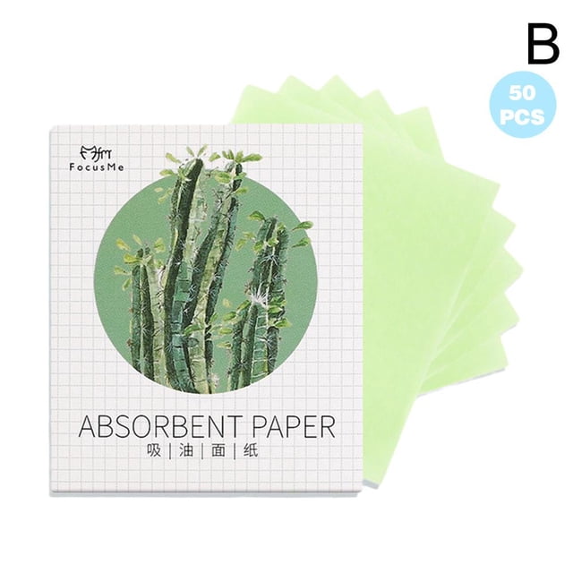 Cartoon Oil-Absorbing Paper Refreshing Oil Control Makeup Green Tea Bamboo Charcoal Linen Oil-Absorbing Paper Men And Women Facial Oil-Absorbing Paper