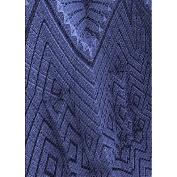 Ahgly Company Indoor Rectangle Patterned Royal Blue Area Rugs, 6' x 9'