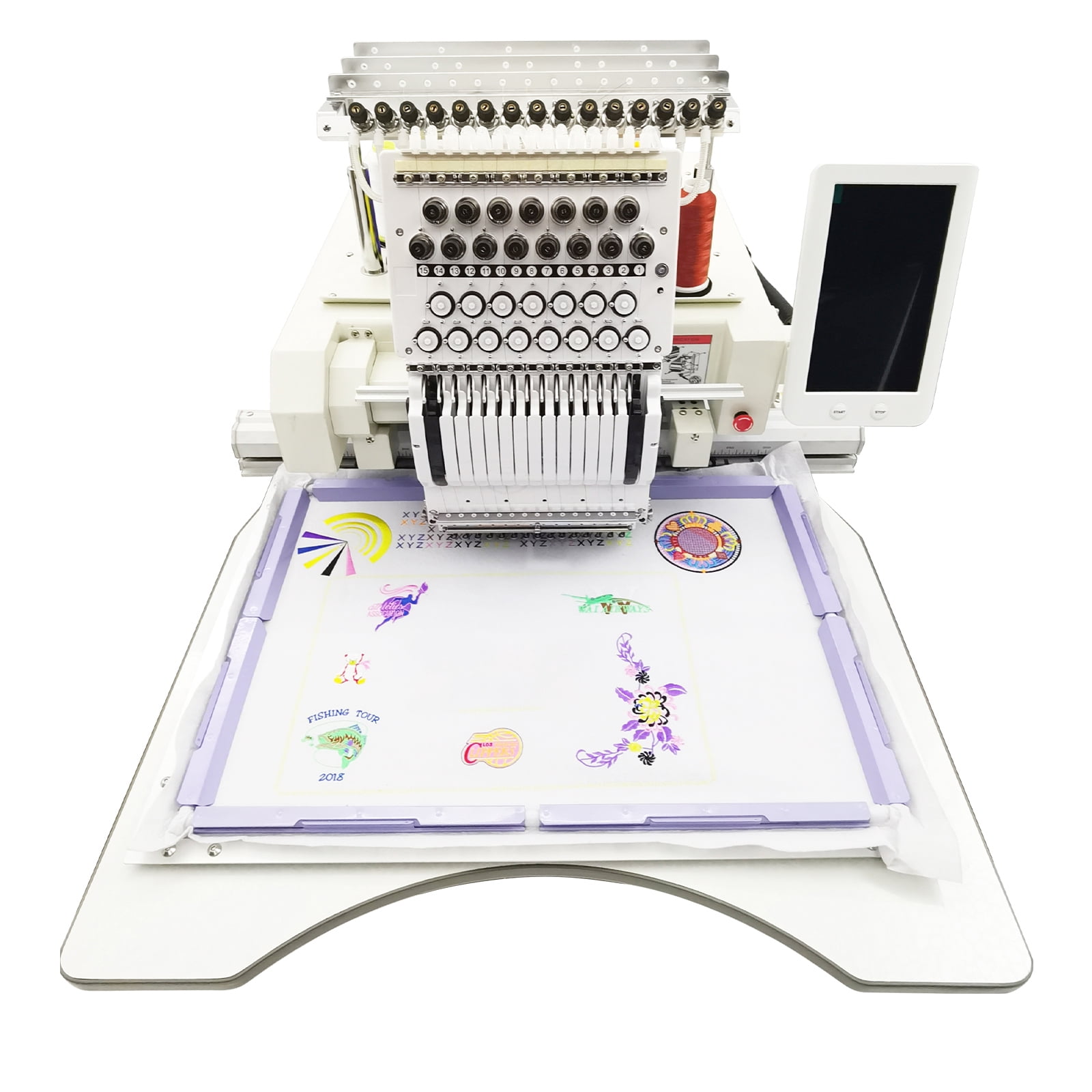Commercial Embroidery Machine with 15 Needles Single Head Automatic Embroider Machine AC110V-220V