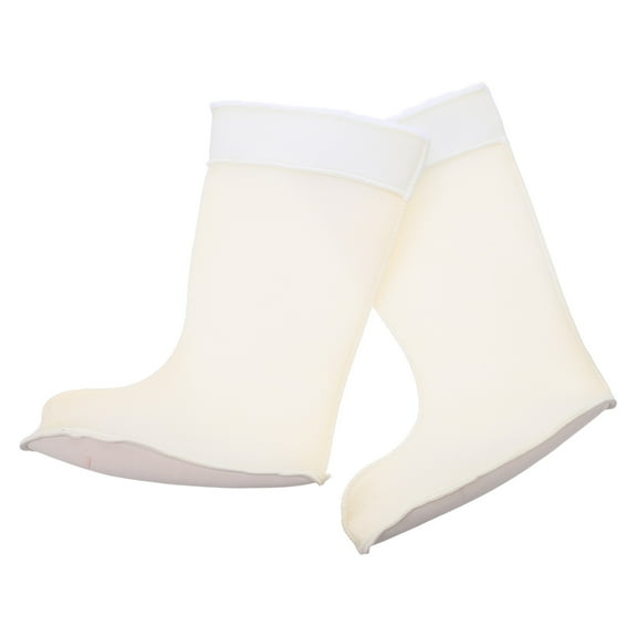 Raindrops 1Pair Thick Winter Boot Liners in White Soft Cotton Velvet Insulated Liner Socks for Rain Boots