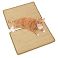 thumbnail image 1 of Tapete rascador de gato de sisal natural de 23.6 x 15.7 pulgadas, tapete rascador horizontal para el piso de gato con cintas de velcro adhesivas, protege el sofá y las alfombras, montado, 1 of 8