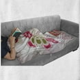 thumbnail image 6 of Phoenix Soft Flannel Fleece Throw Blanket, Middle Eastern Egyptian Myth Bird in Blooms, Cozy Plush for Indoor and Outdoor Use, 50" x 60", Olive Green Magenta Red, by Ambesonne, 6 of 6