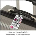 thumbnail image 3 of Square 2Pack PU Leather Skull Cruise Luggage Tag with Privacy Cover and Name ID Tag for Travel Handbags Backpacks Luggage Tags, 3 of 6