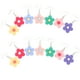 thumbnail image 3 of 7 pares de pendientes colgantes de resina con flores para mujer, 3 of 4