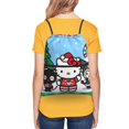 thumbnail image 4 of Lsque Sanrio Print Drawstring zipper Backpack Bag Sport Gym Sackpack Cinch Bags Drawstring Bags Draw String Sport Bag-One Size, 4 of 6