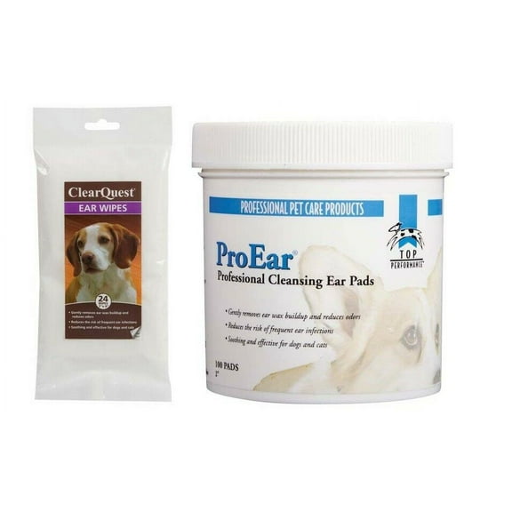 Dog Cat Grooming Health Care Cleansing Wipes and Pads Eye Ear Dental Choose Set (Ear Care Set)