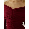 thumbnail image 3 of Off Shoulder Draped Bodycon Maxi Dress, 3 of 4