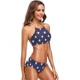 thumbnail image 6 of Dreamtimes Blue White Star Swimsuits Padded Bikini Sets Sexy Swimwear for Women, X-Large, 6 of 7
