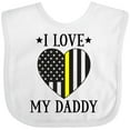 thumbnail image 3 of Inktastic Dispatcher Daddy Gold Line Emergency Boys or Girls Baby Bib, 3 of 4