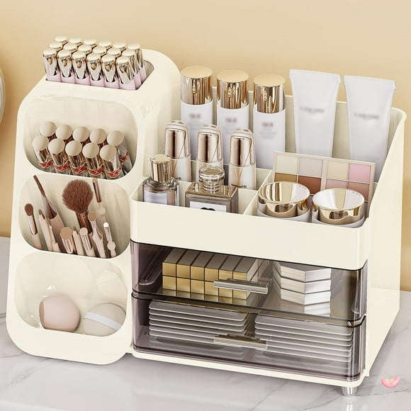 Anylady Organizador de maquillaje con cajones Organizador para el cuidado de la piel (tamaño grande y grueso) Caja de almacenamiento Vitrinas de cosméticos Organizadores de maquillaje para tocador, es