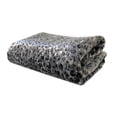 thumbnail image 1 of Plutus PBEZ1665-96x110T Snow Leopard Faux Fur Gray Luxury Throw Blanket, Gray - Queen, 1 of 3