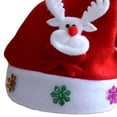 thumbnail image 2 of Toystoory Gorro de Navidad con luz LED de dibujos animados de Papá Noel que brilla intensamente para adultos gorro brillante muñeco de nieve cabeza de Kits de decoración para fiestas Alce Toystoory JJ16827-03, 2 of 4
