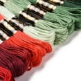 thumbnail image 2 of 1Set 12 Skeins 12 Colors 6-Ply Polyester Embroidery Floss Cross Stitch Threads Christmas Color Series Mixed Color 0.5mm 8.75 Yards(8m)/Skein 12 skeins/set, 2 of 3