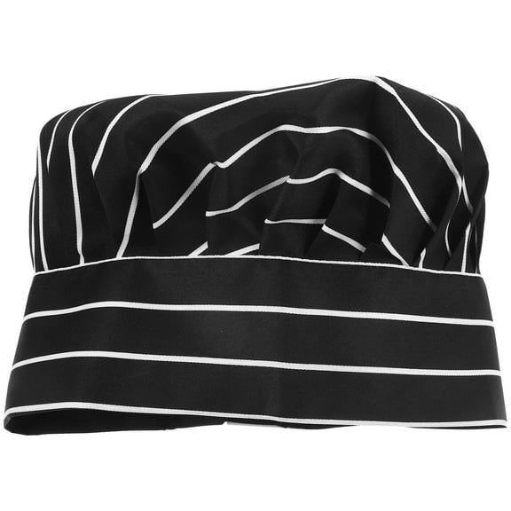PBPBOX Chef Hat for Kitchen Use Black Durable Cover Hair for Cooking Work