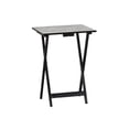 thumbnail image 3 of Contemporary Home Living 5-Piece Folding Tray Table Set with Stand - 26.5" - White and Black, 3 of 9