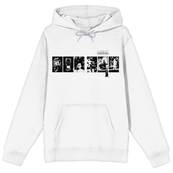 Genesis The Lamb Lies Down On Broadway Album Art Long Sleeve White Adult Hooded Sweatshirt-XL