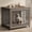 Light Gray, variant on Ironovahome 27" Furniture-Style Dog Crate for Small Dogs, Heavy Duty Wooden Dog Cage with Double Doors & Safe Locks, Breathable Wire Mesh, Indoor Dog Kennel Pet Crate, Dark Gray