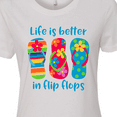 thumbnail image 4 of Inktastic Life is Better Flip Flops Women's T-Shirt, 4 of 5