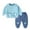 Baby Blue, variant on Esaierr 2PCS Baby Boys Girls Cartoon Pullover Sweatshirt Sweat Pants Outfit , Infants Crewneck Elastic Sweatsuit Casual Pants Spring Fall Set for 2-24 Months