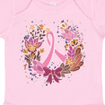 thumbnail image 4 of Inktastic Breast Cancer Awareness Wreath Pink Ribbon Girls Baby Bodysuit, 4 of 5