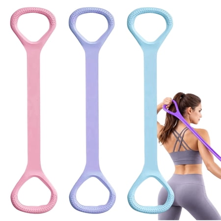 3PCS Saker Yoga Resistance Band TPE Workout Bands for Women Arm Back Shoulder Toner Elastic Exercise Ropes for Home Gym Yoga Pilates Physical Therapy