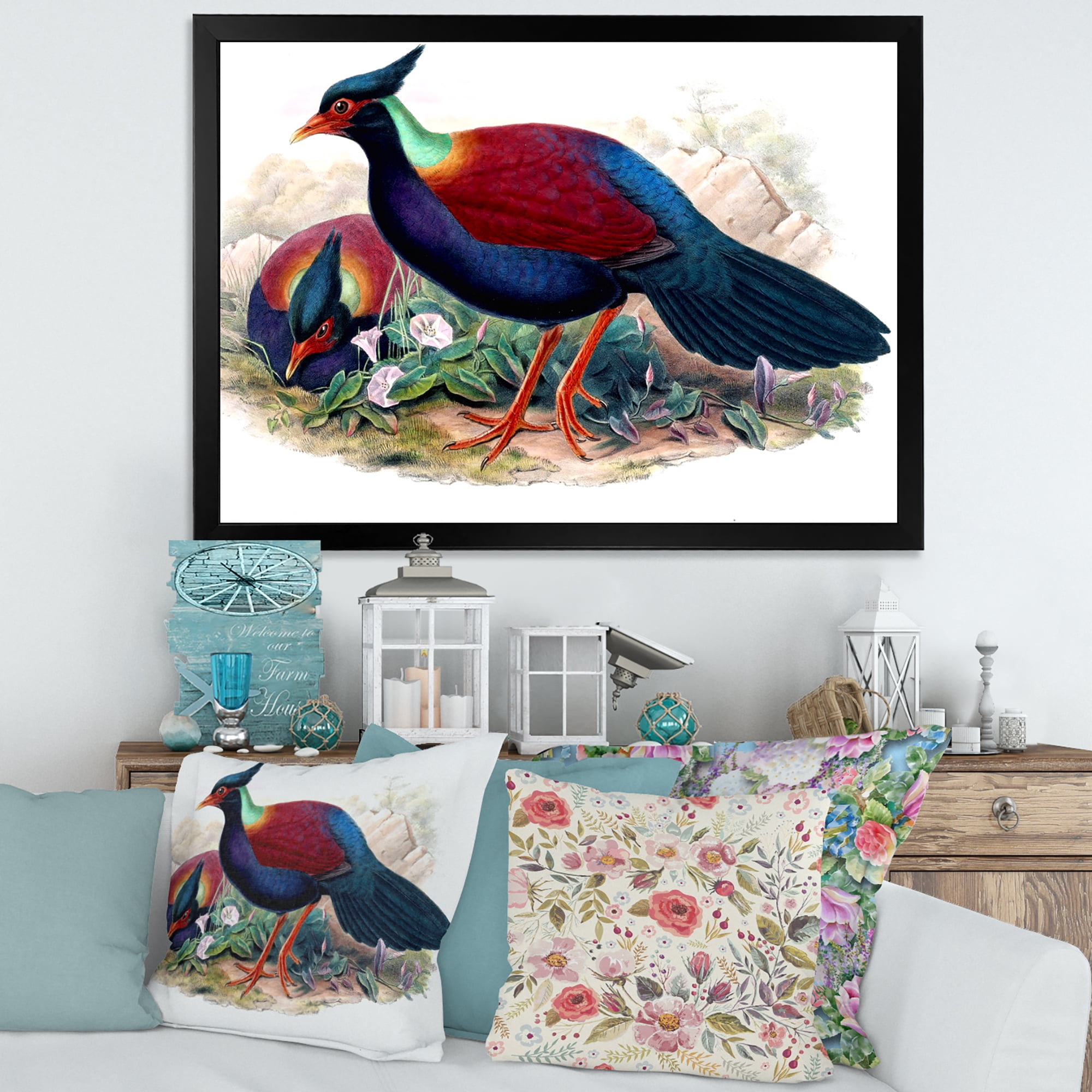 Designart 'Ancient Birds In The Wild II' Traditional Framed Art Print