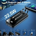 thumbnail image 5 of 20,000mAh Portable Charger with Built-in Cables,22.5W Fast Portable Charger Power Bank with USB-C, Battery Pack with LED Display Compatible with iPhone and Android Phone,Hiking,Travel Essentials, 5 of 8