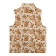 thumbnail image 5 of Uorisanigo Fleece Jacket Vest for Boys Girls, Casual Lightweight Kawaii Capybara Full Zipper Kids Jackets, Soft Puffy Sleeveless Vests Warm Outwear Fall Winter Trendy Age 2-12, 5 of 7