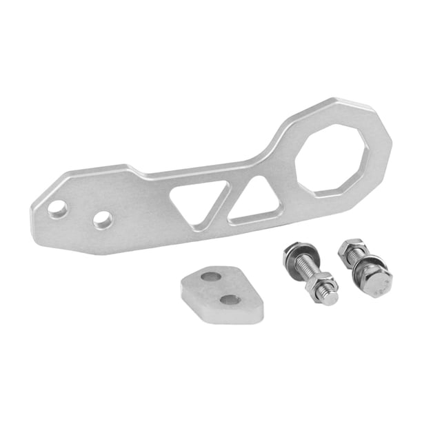 Gancho de remolque trasero genérico para coche, resistente, fácil de instalar y reparar. Plata