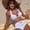 White, variant on Women's 2 Piece Swimsuit Heart Shaped Ring Decorated Halter Bikini Swimwear Set