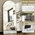 thumbnail image 3 of SEETHRUGLIMMER 71.3"x 26" Arched Full Length Mirror Floor Mirror with Stand Wall Mounted, Silver, 3 of 6