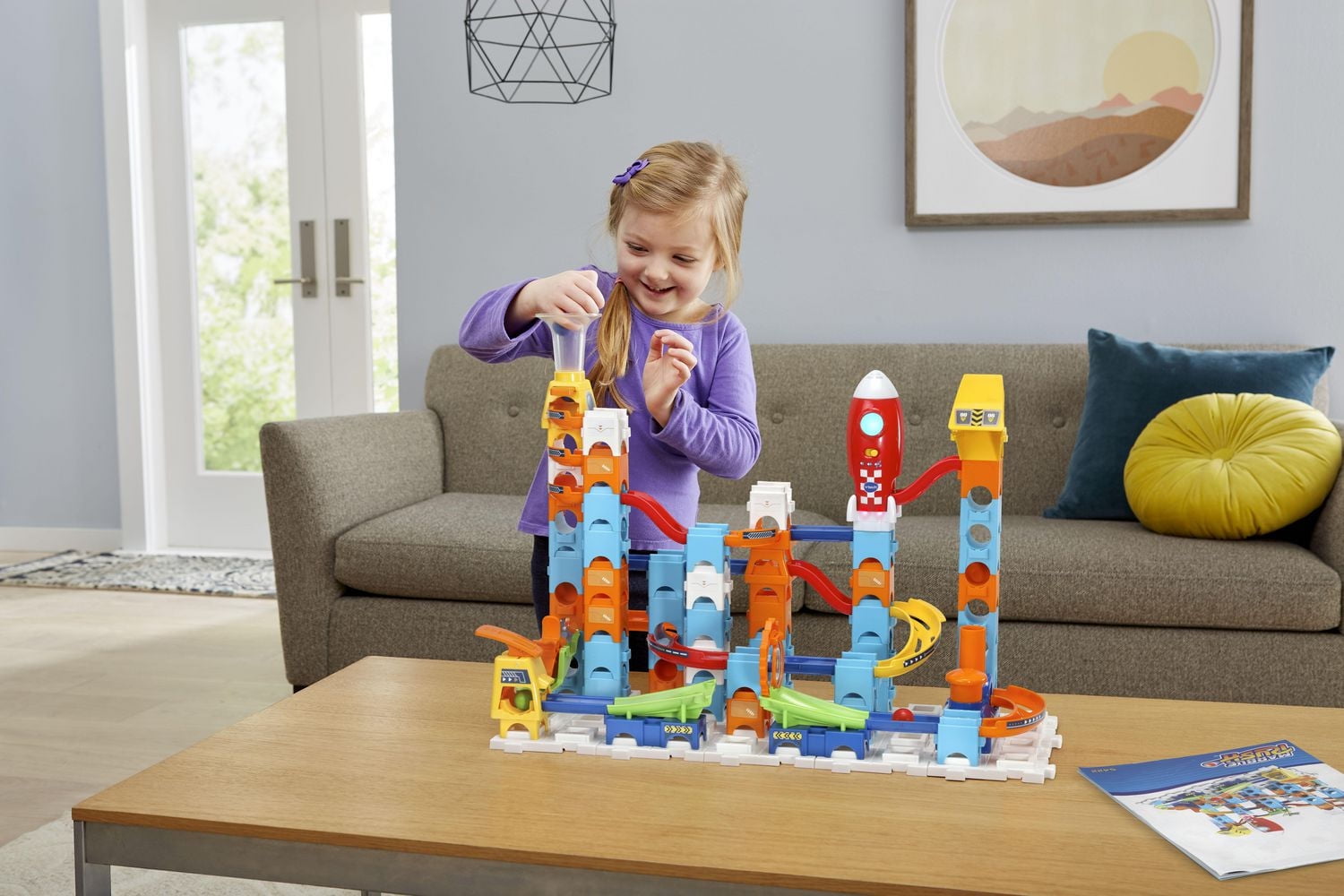 VTech Marble Rush Launchpad Set Marble Run Building Set, 4+ Years
