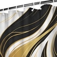 thumbnail image 3 of Black White Gold Marble Pattern Shower Curtain 72"x72" ,Bathroom Decorative Shower Curtains Set with 12 Hooks,Modern Waterproof Washable Shower Curtain, 3 of 6