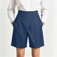 thumbnail image 5 of Bosfbaoi Women's Denim Skort Wrap Design Shorts Summer Button Waistband Streetwear Shorts, 5 of 9