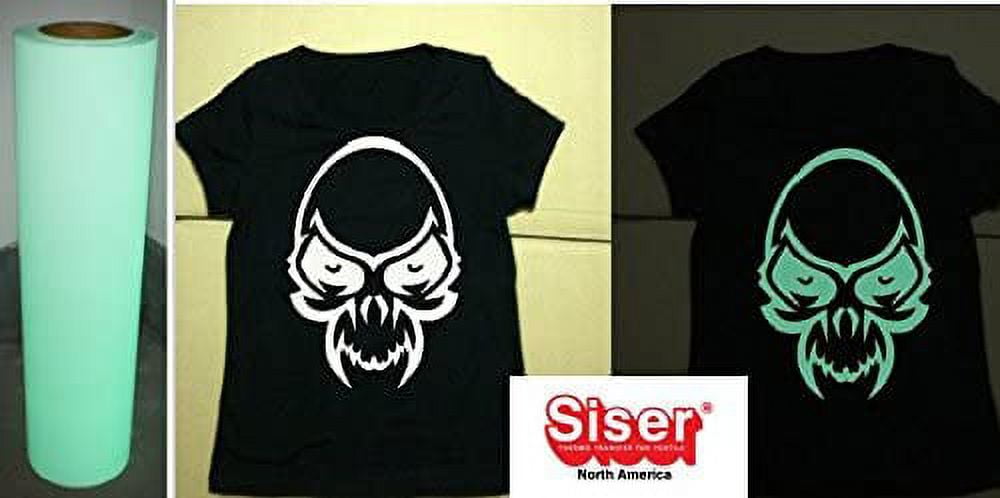 Siser EasyWeed Glow In The Dark HTV Iron On Heat Transfer Vinyl 15" x 12" 3 Precut Sheets