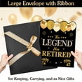 thumbnail image 4 of Retirement Card for Man Woman, Black Gold Large Retirement Card for Signing Jumbo The Legend Has Retired Guest Book Greeting Card with Envelope Retired Decorations Gift, 4 of 6