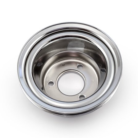 Speedmaster PCE239.1016 Compatible with Chevy BBC 454 Steel Long Water Pump Lwp 3 Groove Crank Pulley Chrome