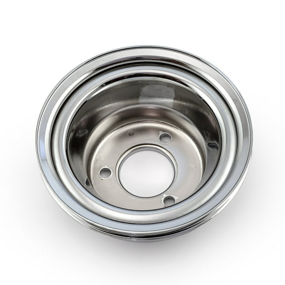 Speedmaster PCE239.1016 Compatible with Chevy BBC 454 Steel Long Water Pump Lwp 3 Groove Crank Pulley Chrome