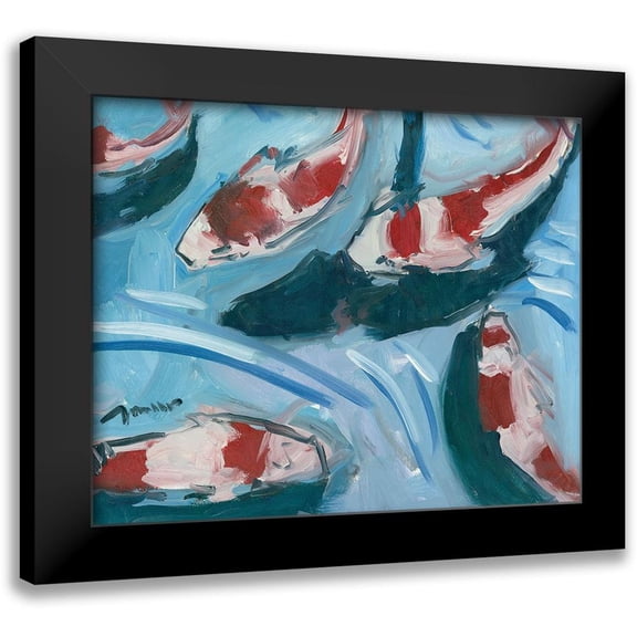 Trujillo, Jose 14x12 Black Modern Framed Museum Art Print Titled - Koi Pond