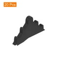 thumbnail image 3 of Uxcell 20Pack Corner Protectors 4x65mm Plastic Triangle Corner Guards Cushion, Black, 3 of 6