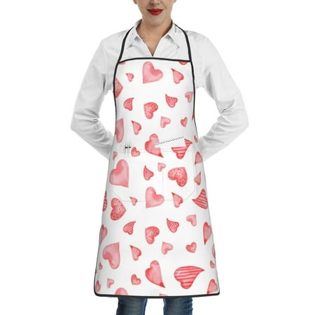 

Rocae Hearts for Kitchen Aprons for Women Adjustable Cooking Kitchen Chef Apron for Men with Pockets