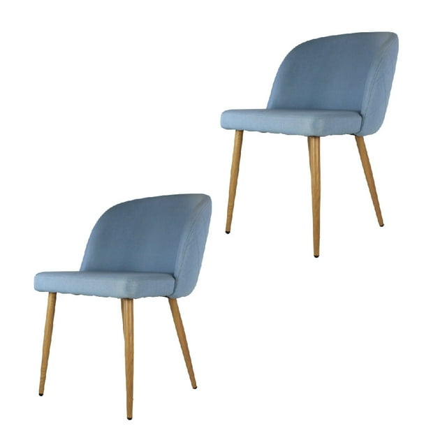 Set de 2 Sillas de Comedor Tapizadas Mundo In Lucca Azul