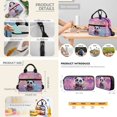 thumbnail image 6 of Binienty Panda Backpack for Girls with Lunch Box and Pencil Case 3 Pieces Rose Flower School Bookbag Little Girls 12 In School Bag with Front Compartment, 6 of 8